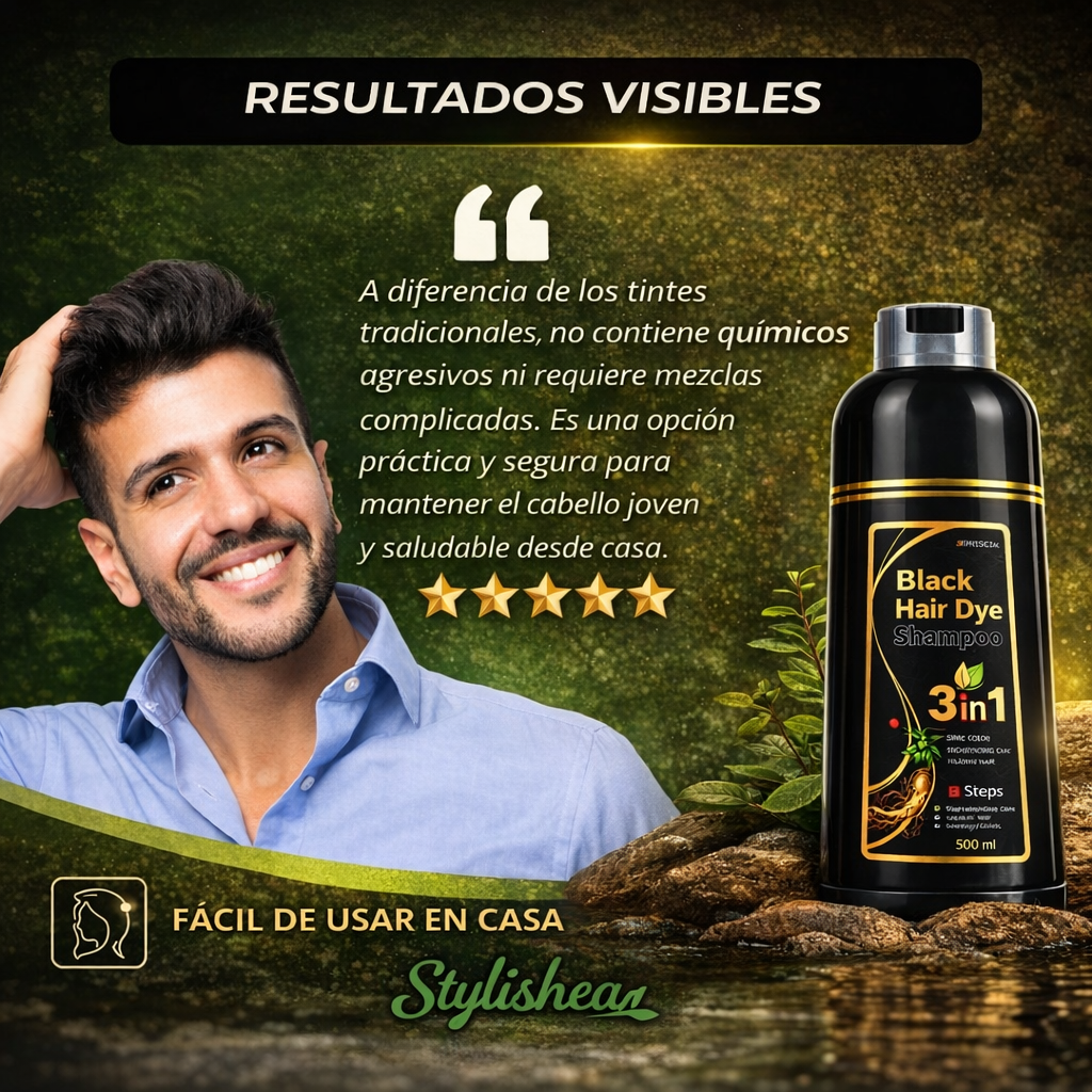 Stylishea™ Shampoo Anticanas 3 en 1 + Tratamiento Capilar 🎁