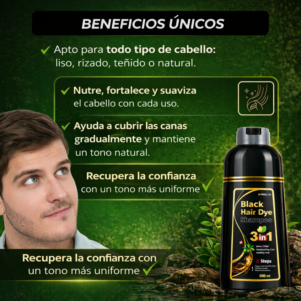 Stylishea™ Shampoo Anticanas 3 en 1 + Tratamiento Capilar 🎁